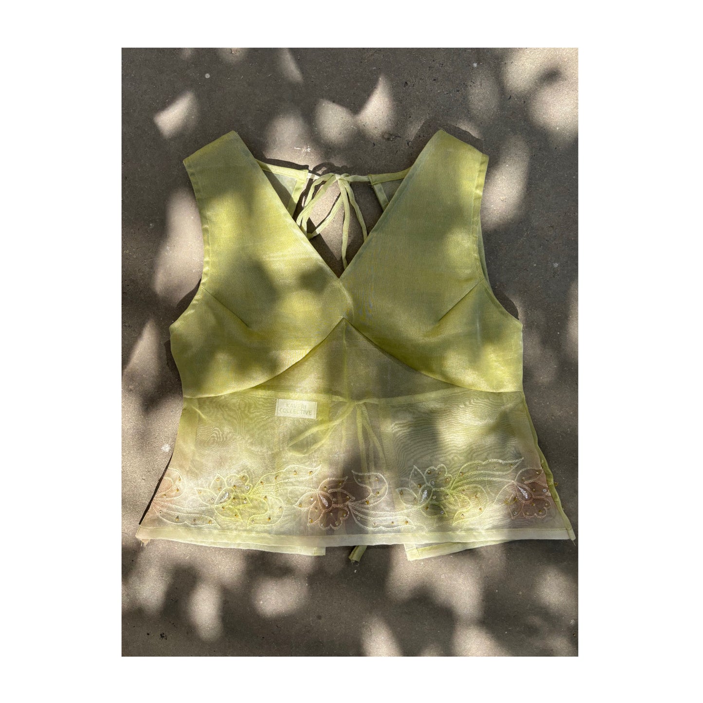 Olive aari sequins top