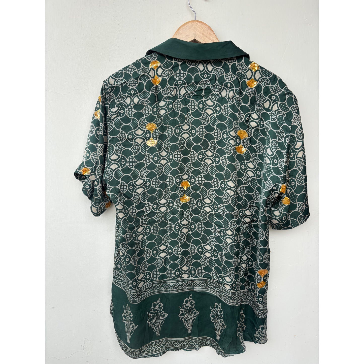 Kaleidoscope ajrakh sequins pop shirt