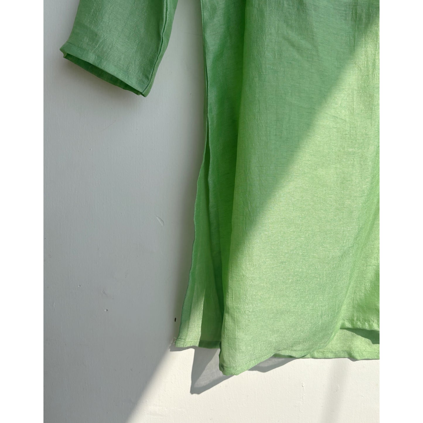 Avocado kurta with silk bralette