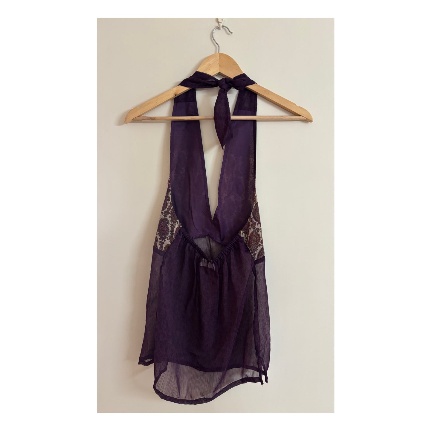 Paisley purple halter neck