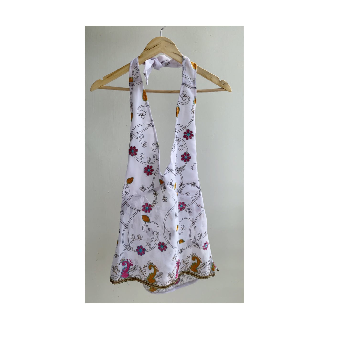 Rabari work inspired halter top