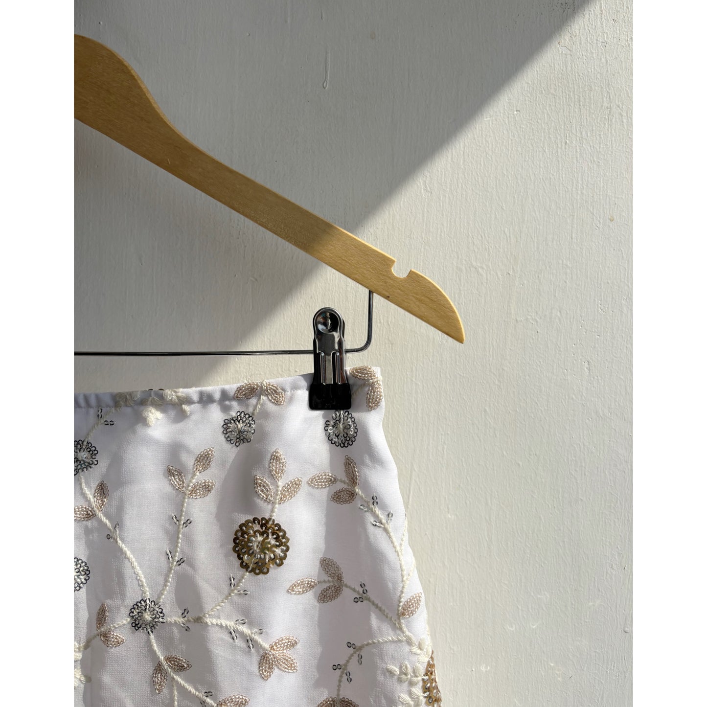 White celestial mini skirt