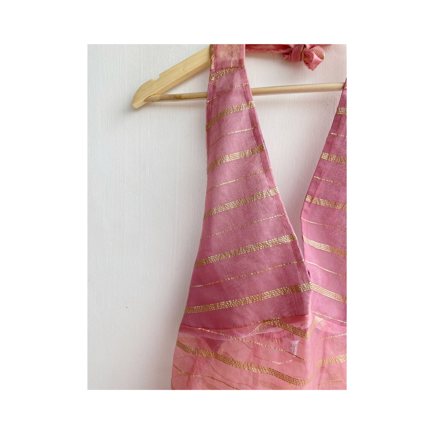 Pink with golden lines