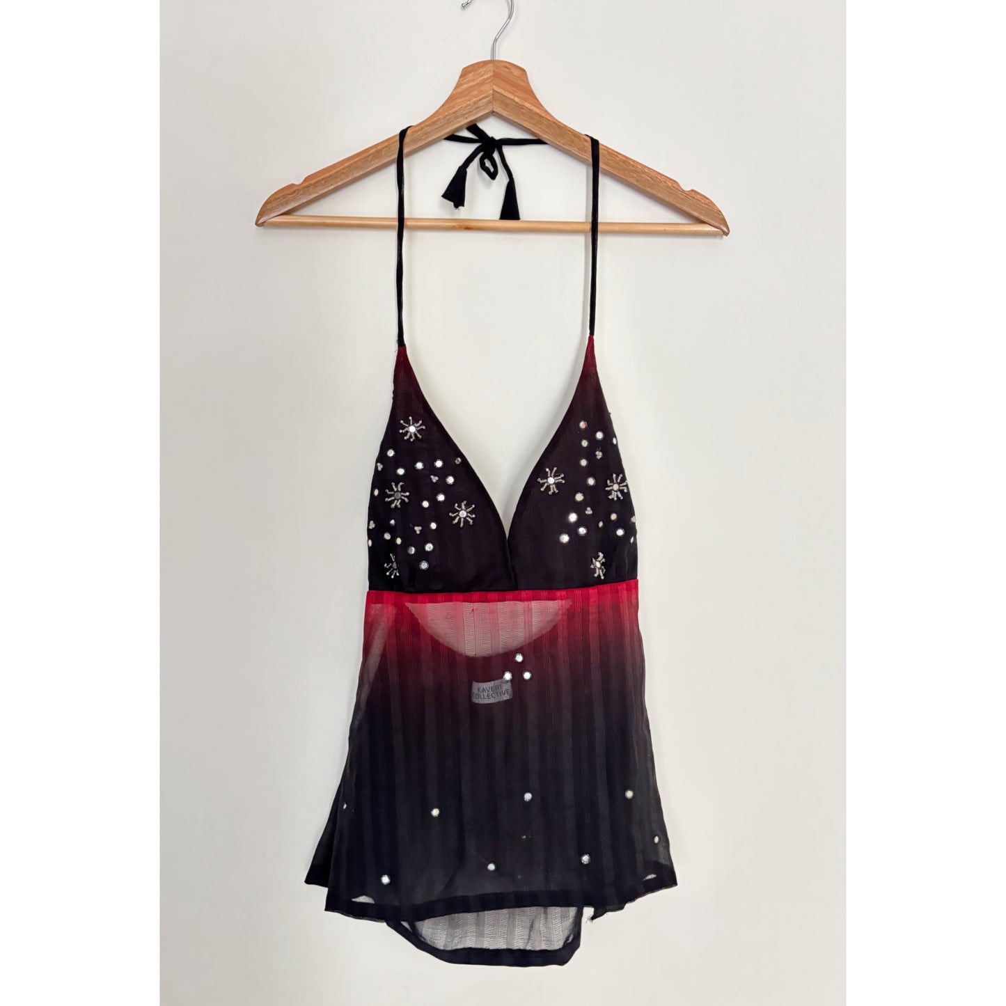 Black & Red Ombre Mirror Work Set