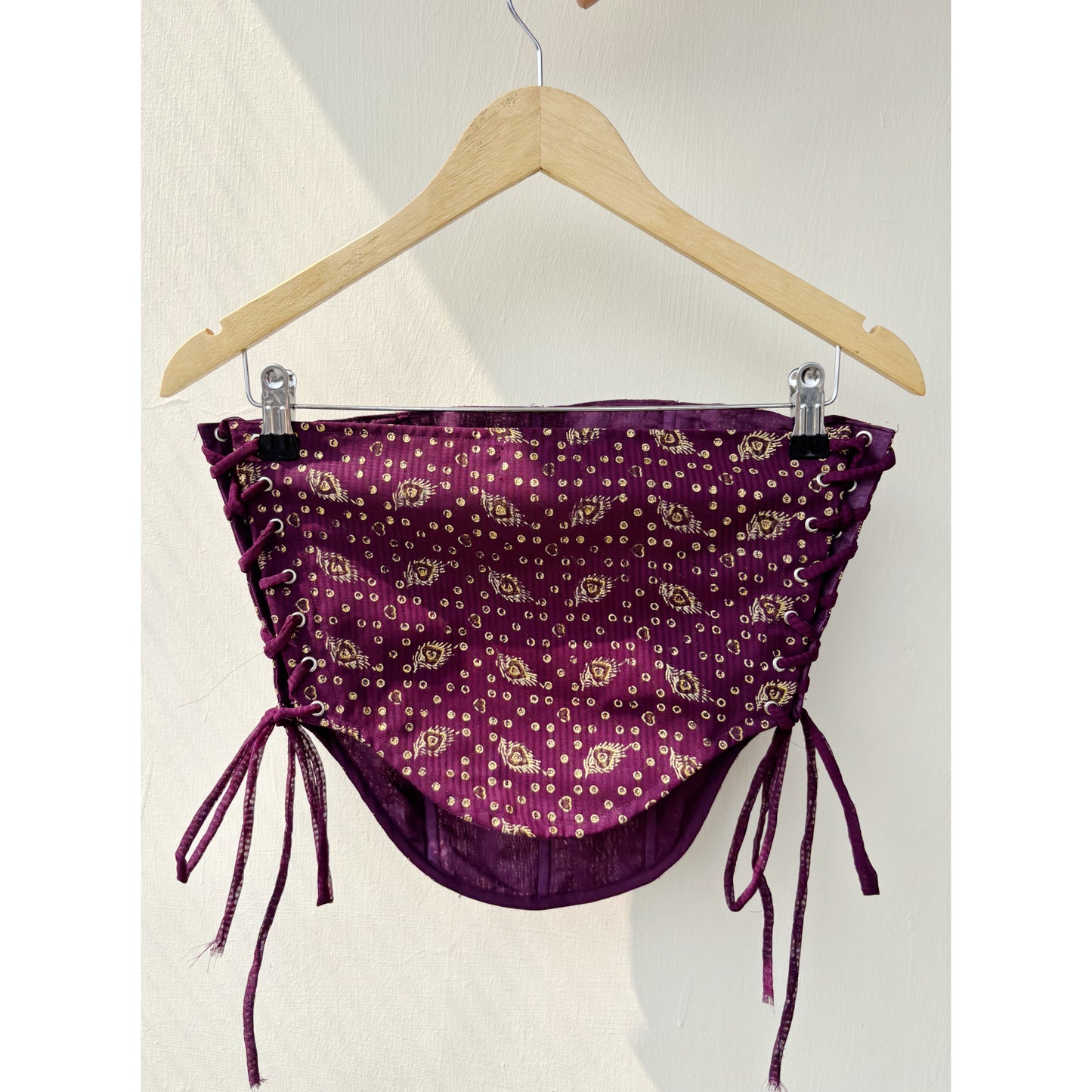 Purple with golden motif corset