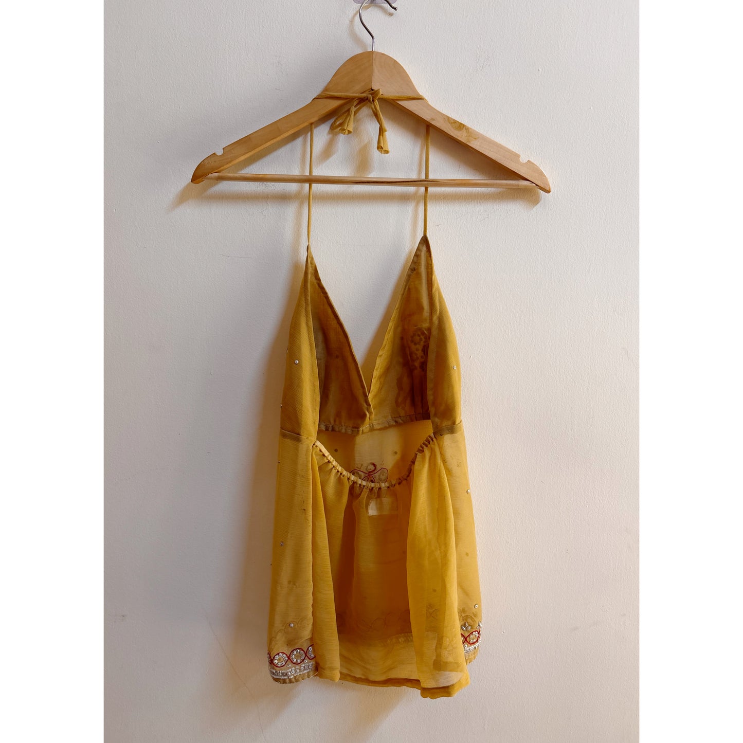 Beige celestial halter neck