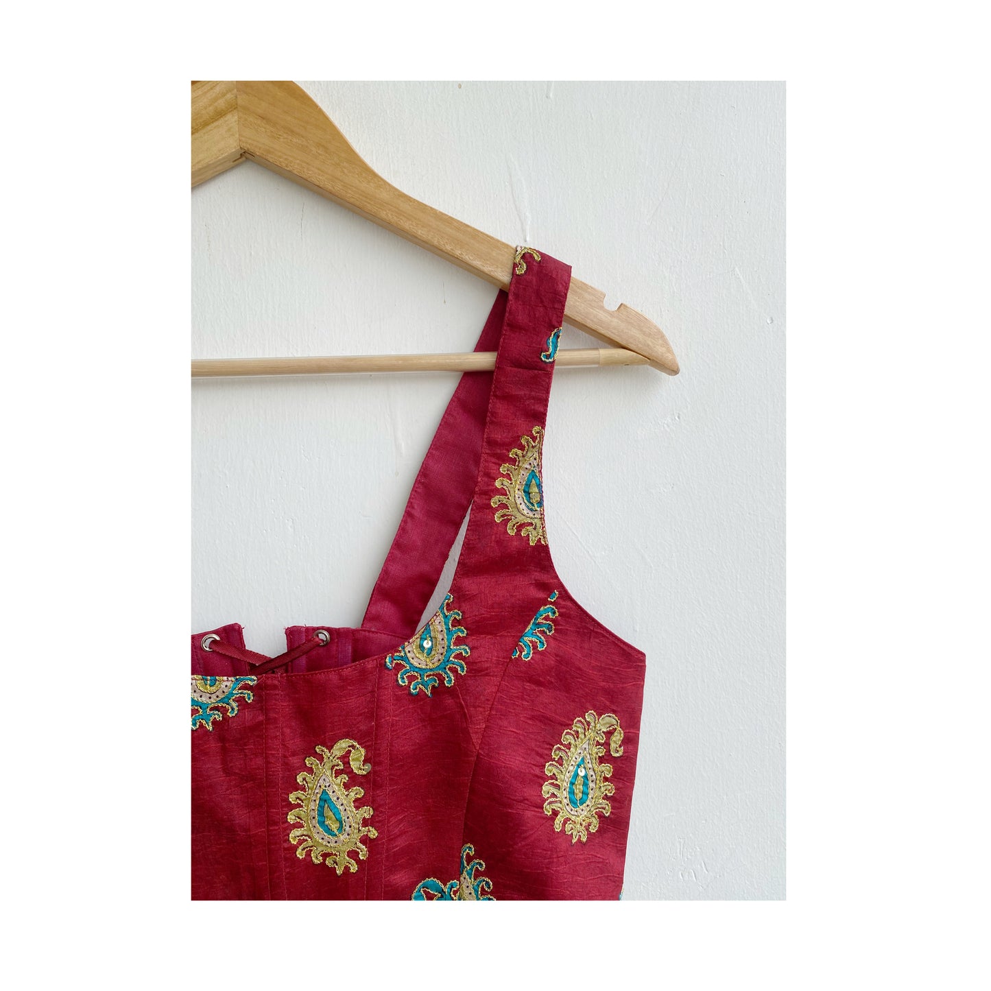 Paisely aari work corset