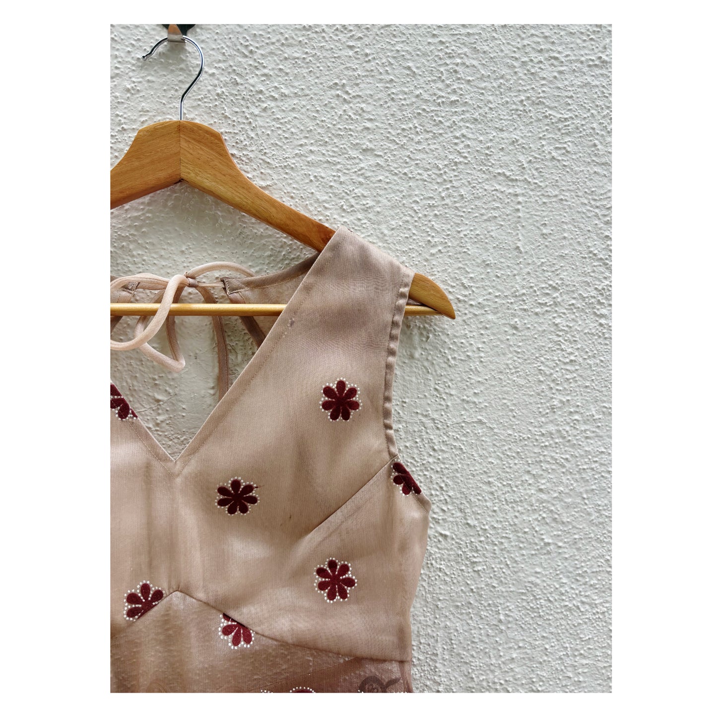 Brown with velvet flower top