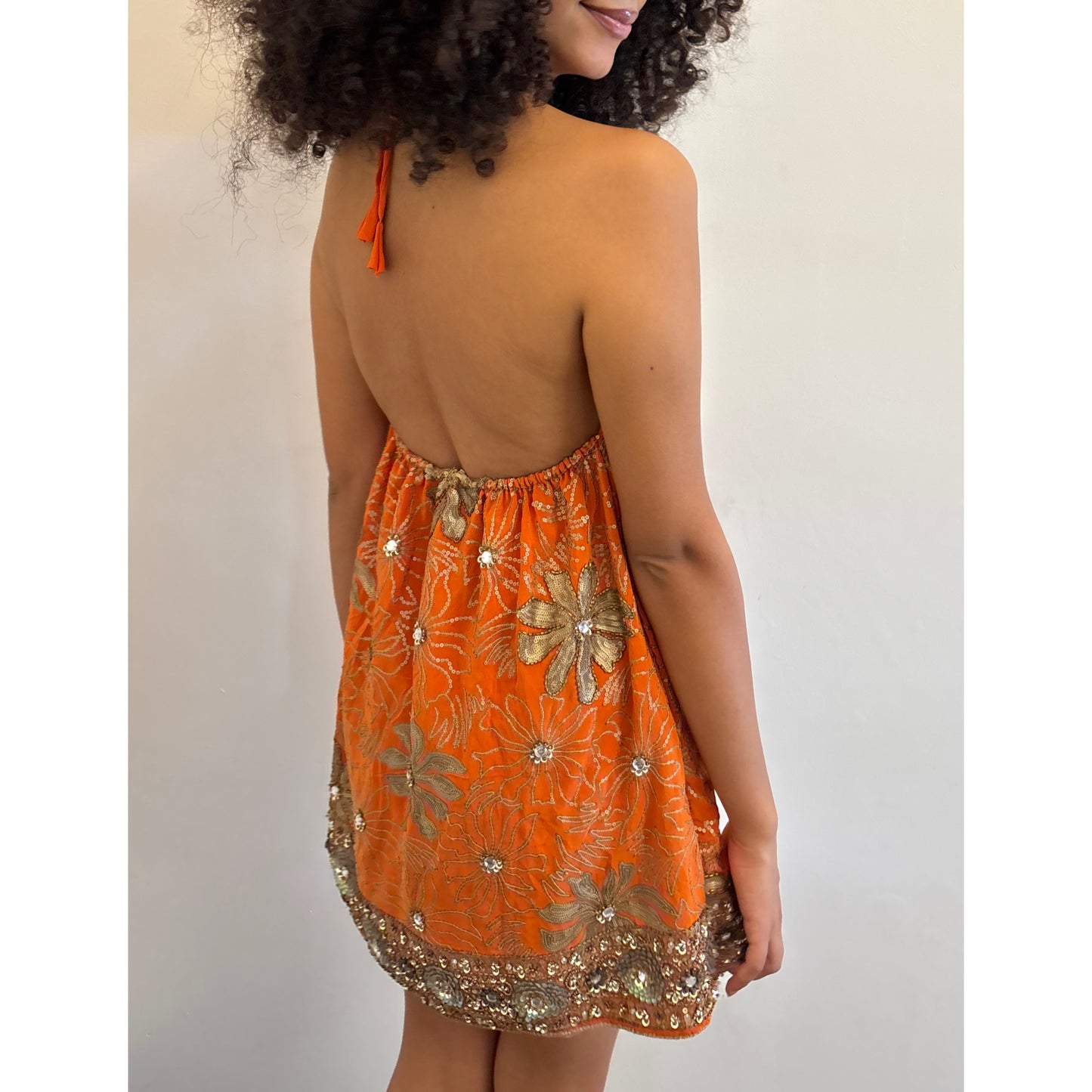 Tangy golden sequins dress
