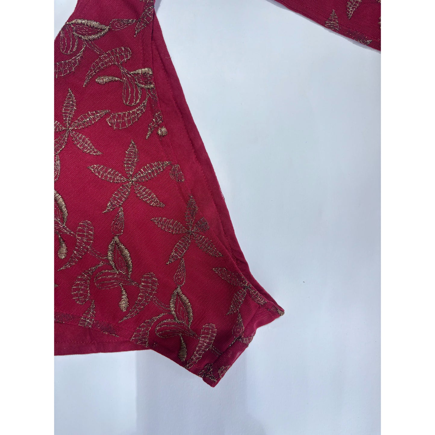 Maroon with golden work bikini