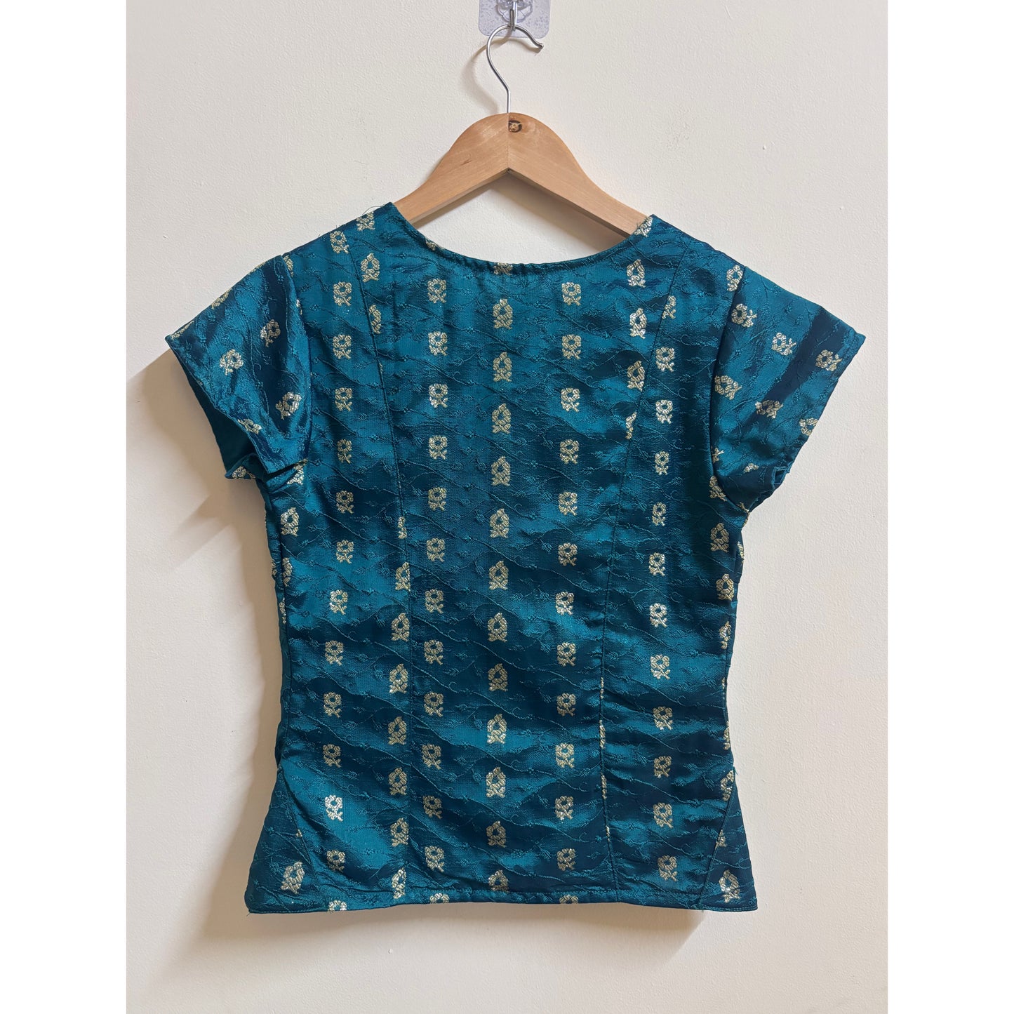 Blue silver weave apsara corset
