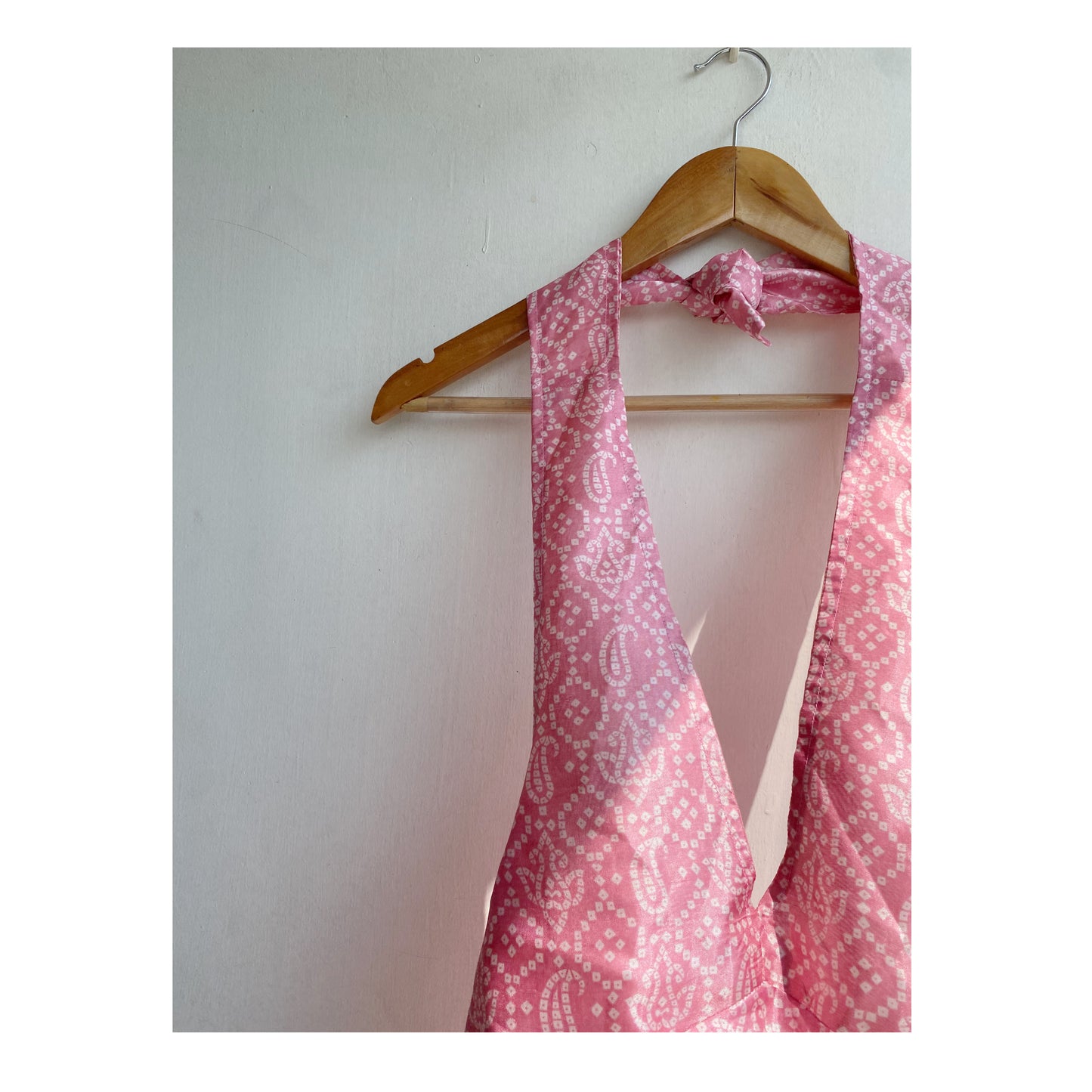Bandhani silk top