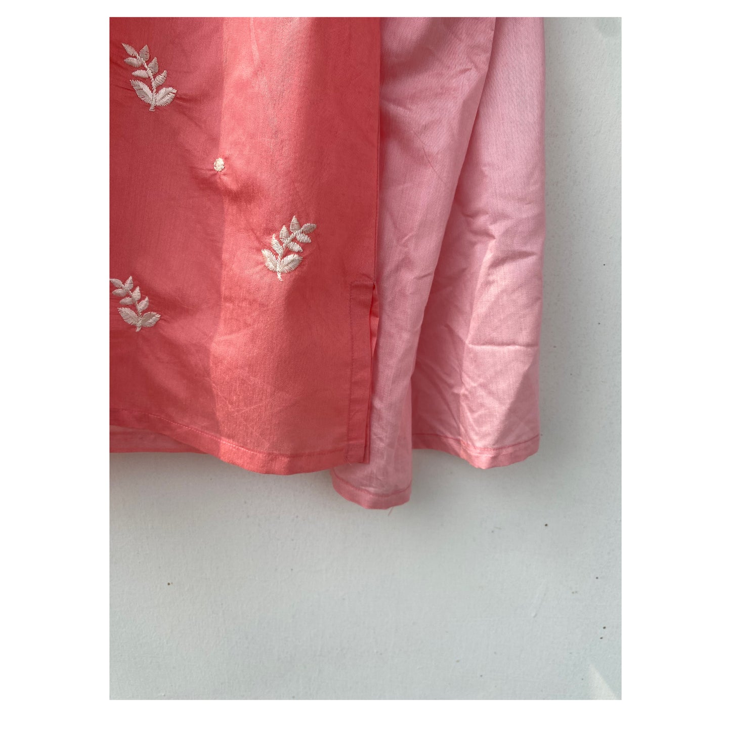 Pink embroidered kurti