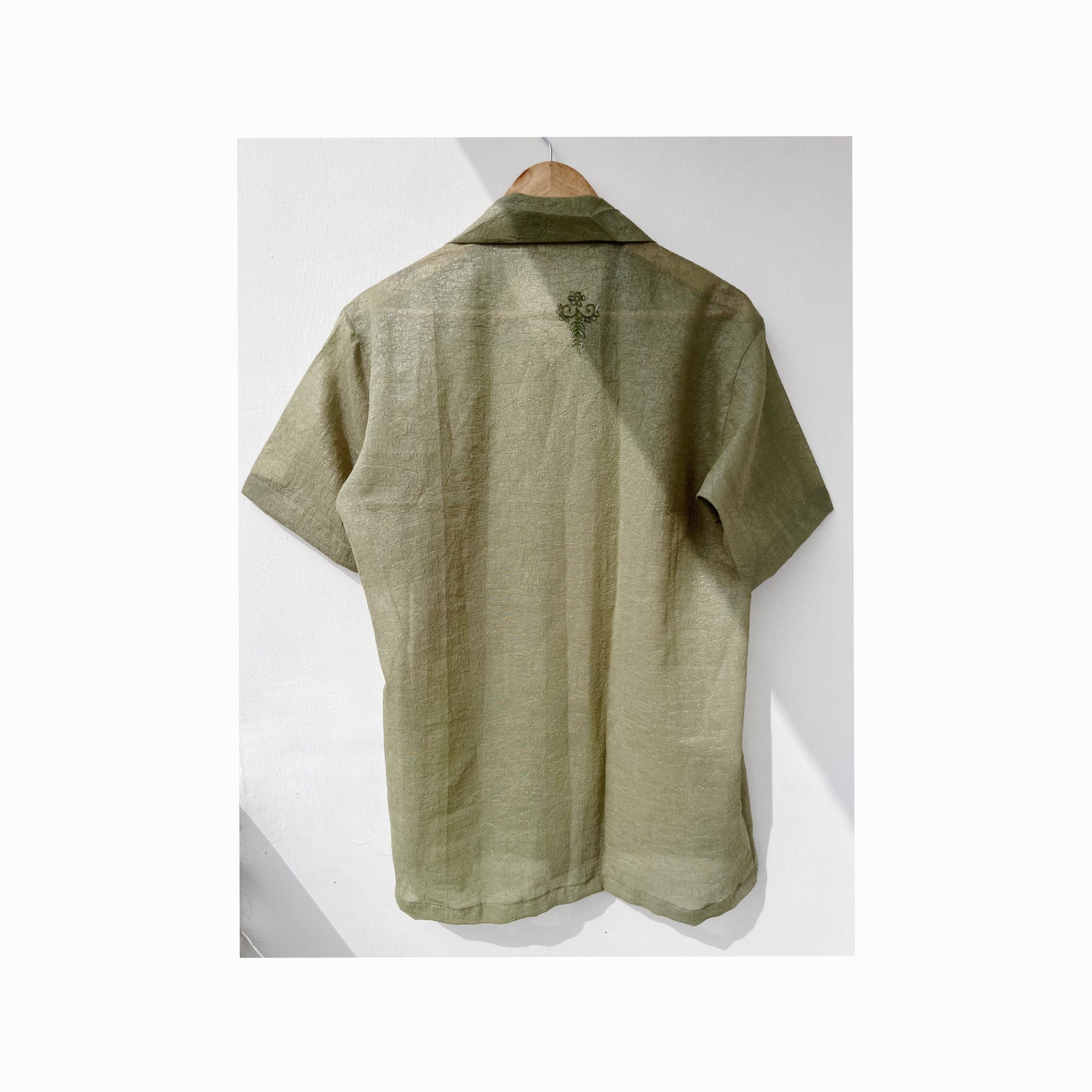 Viridis silk textured shirt