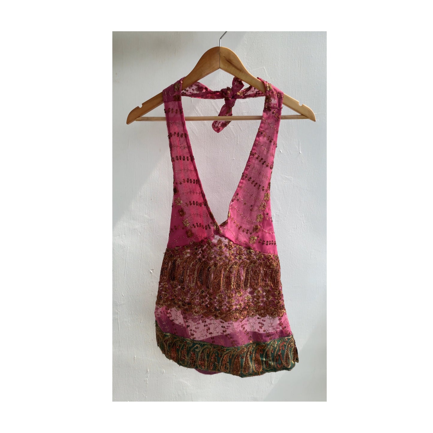 Vintage paisley embroidered top