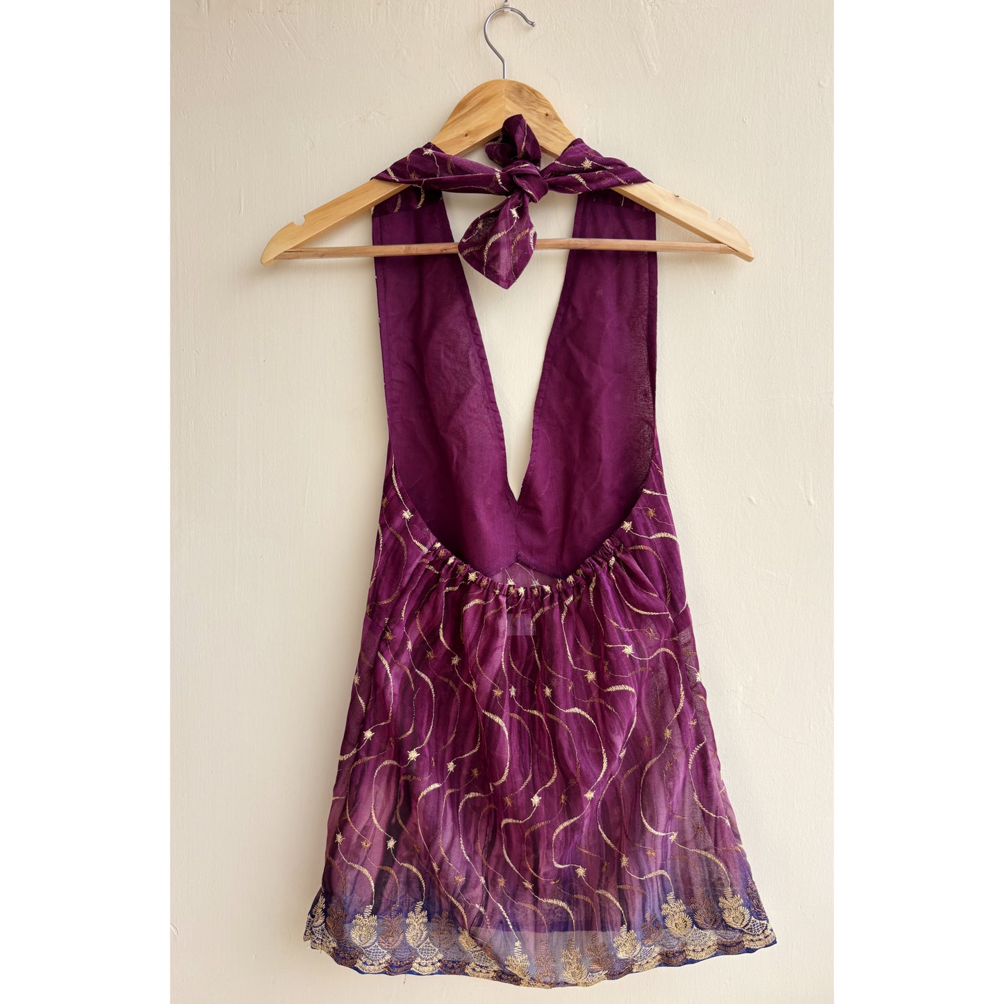 Timeless purple halter neck top