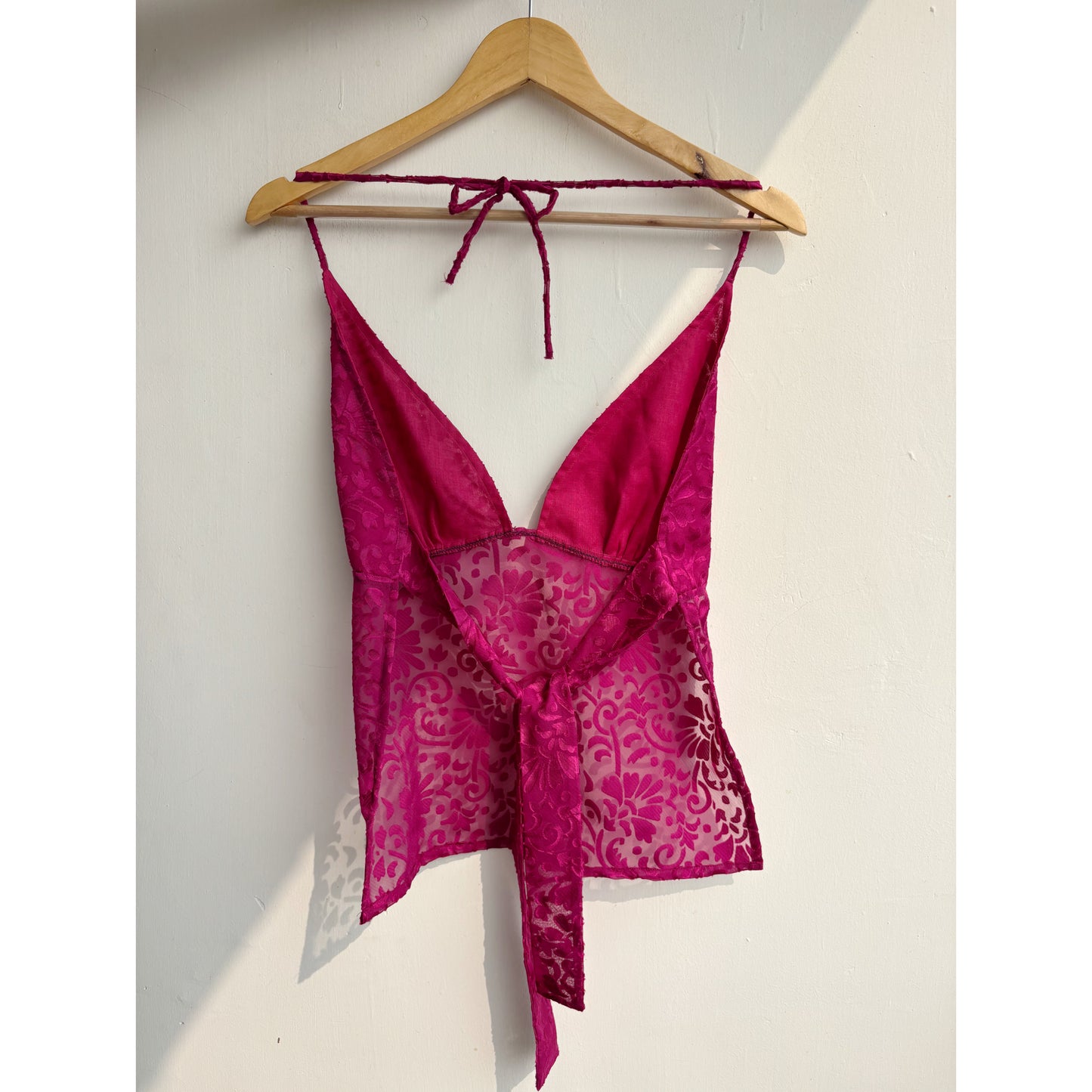 Raspberry lacy top