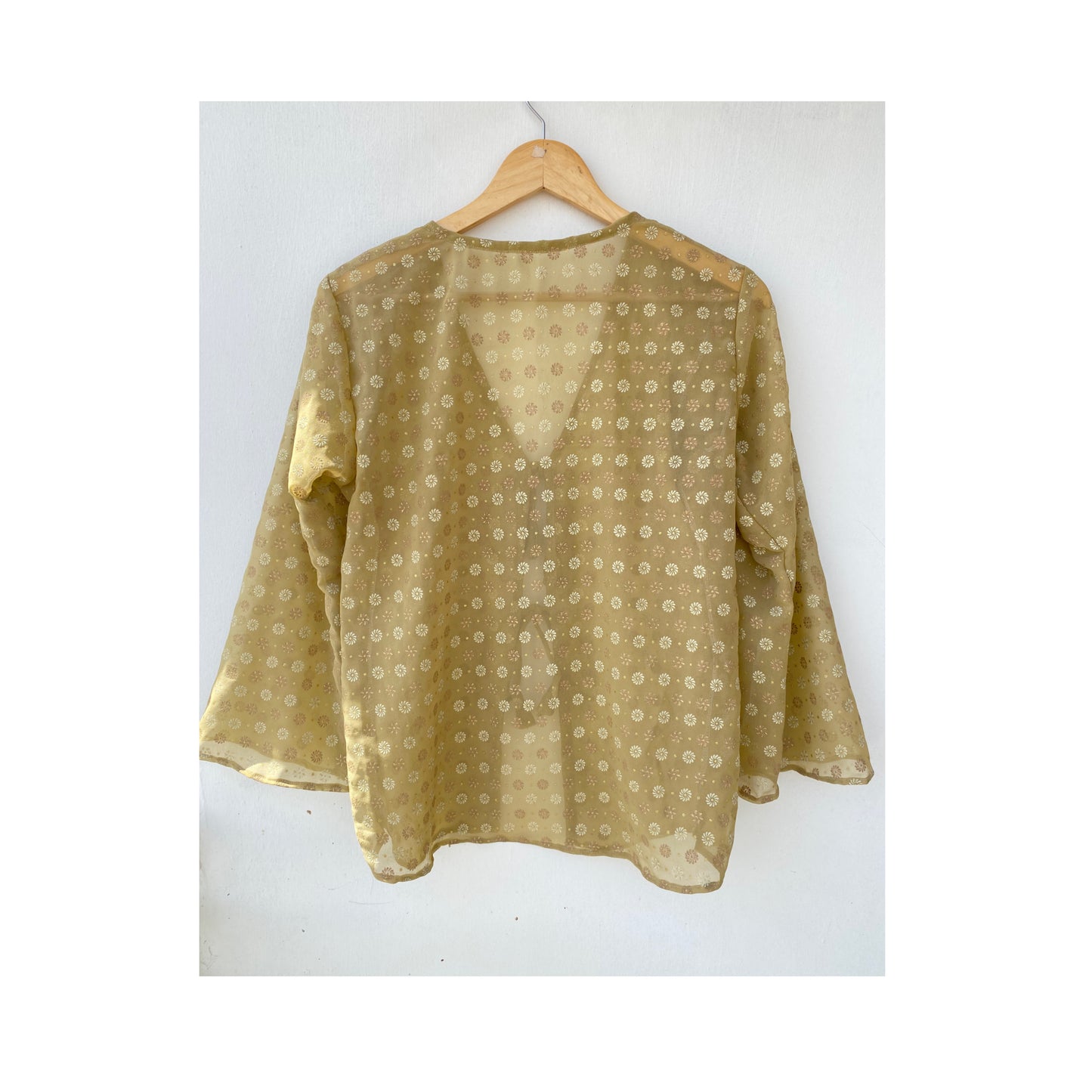 Olive butta print top