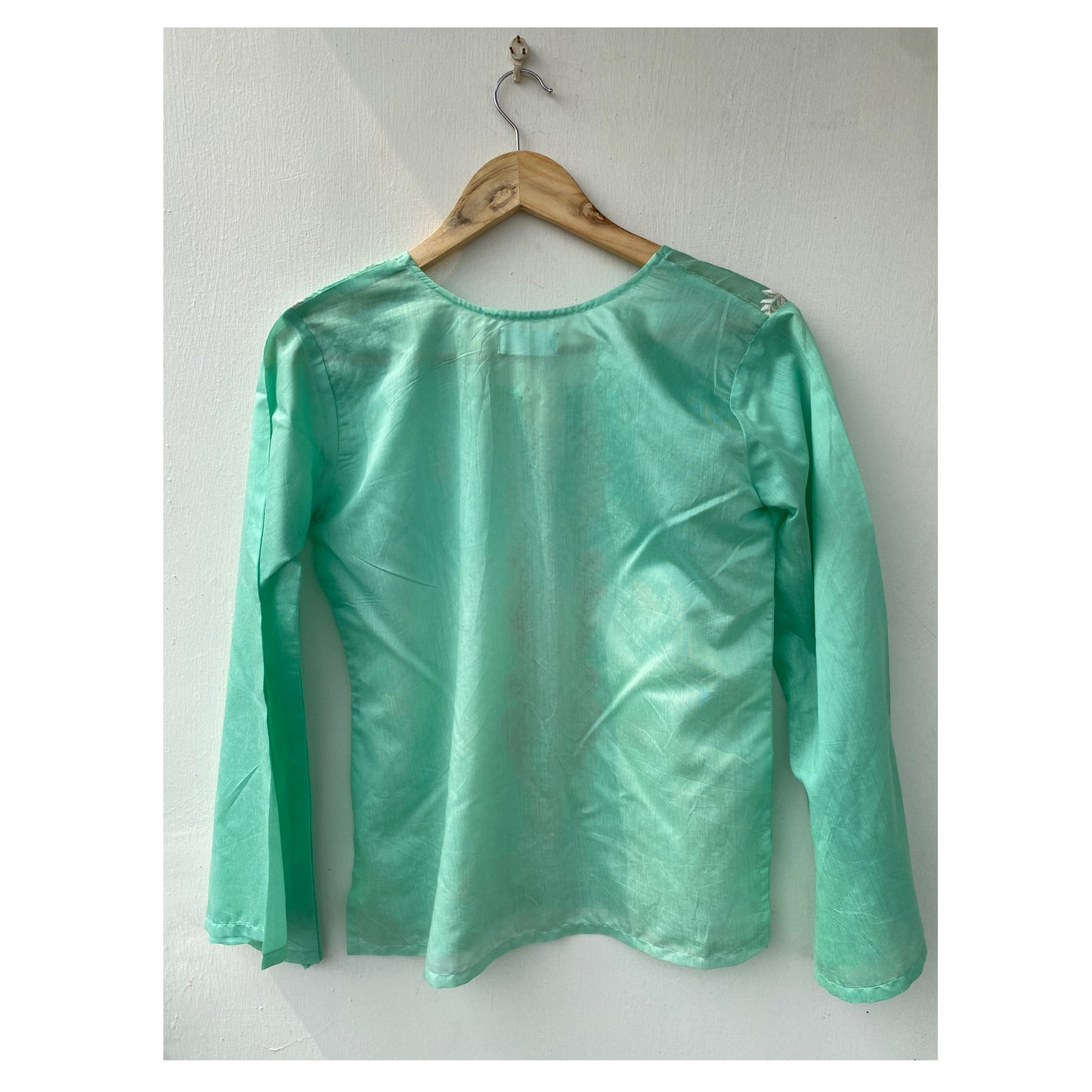 Mint embroidered kurti