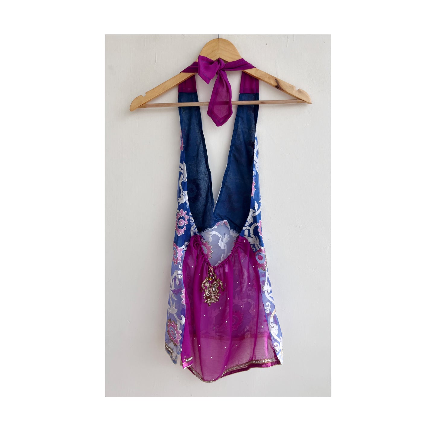 Vintage purple with katdana work