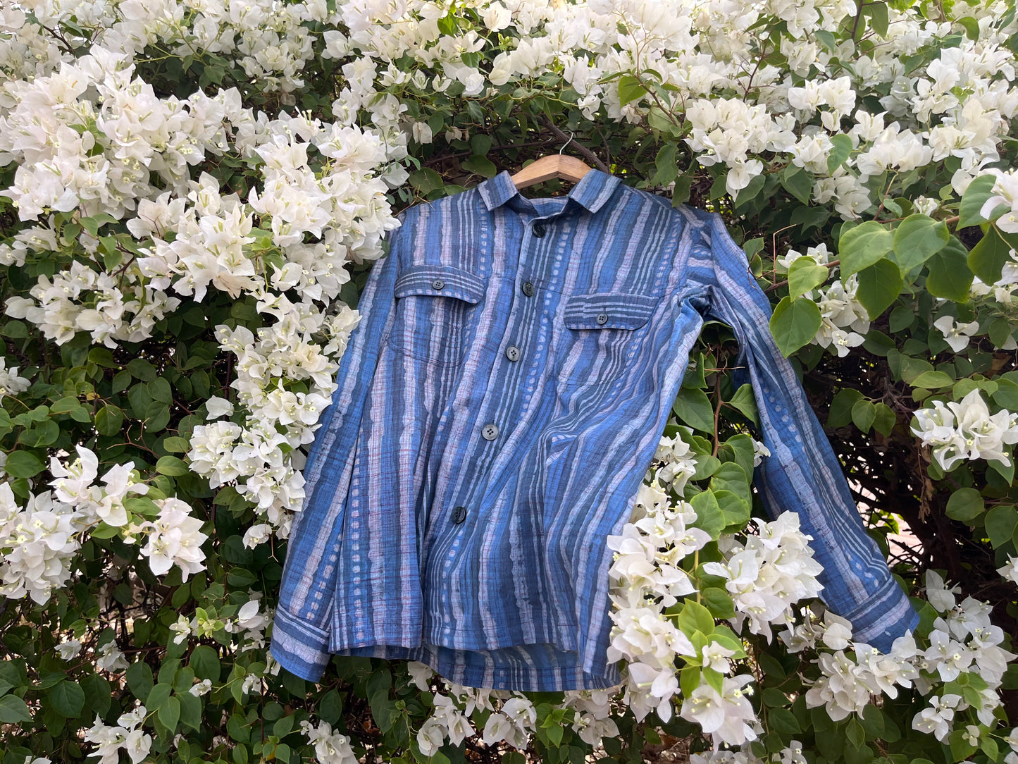 Aasmani natural dye shirt