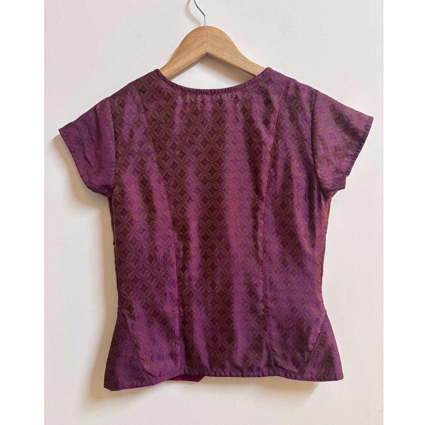 Apsara purple silk corset