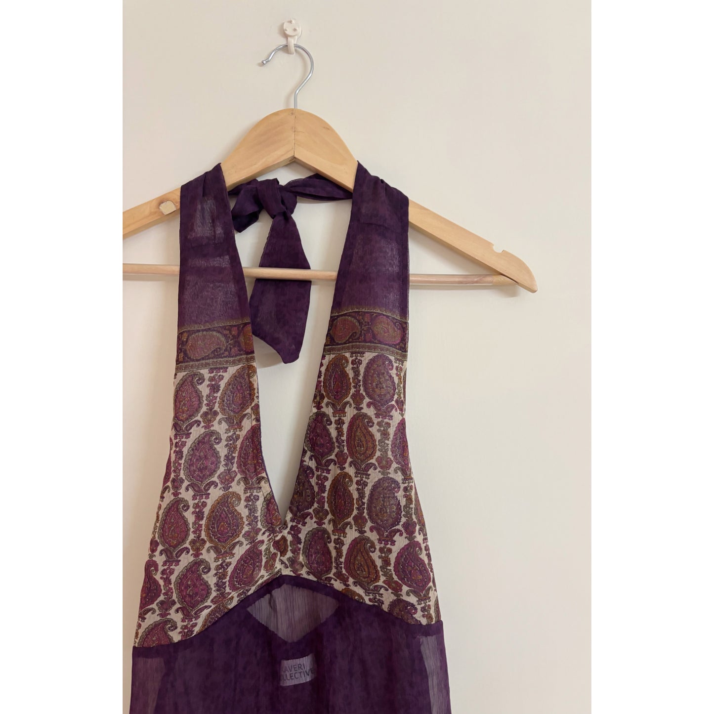 Paisley purple halter neck