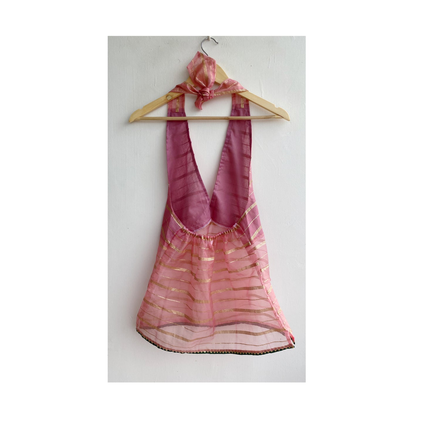 Pink with golden lines