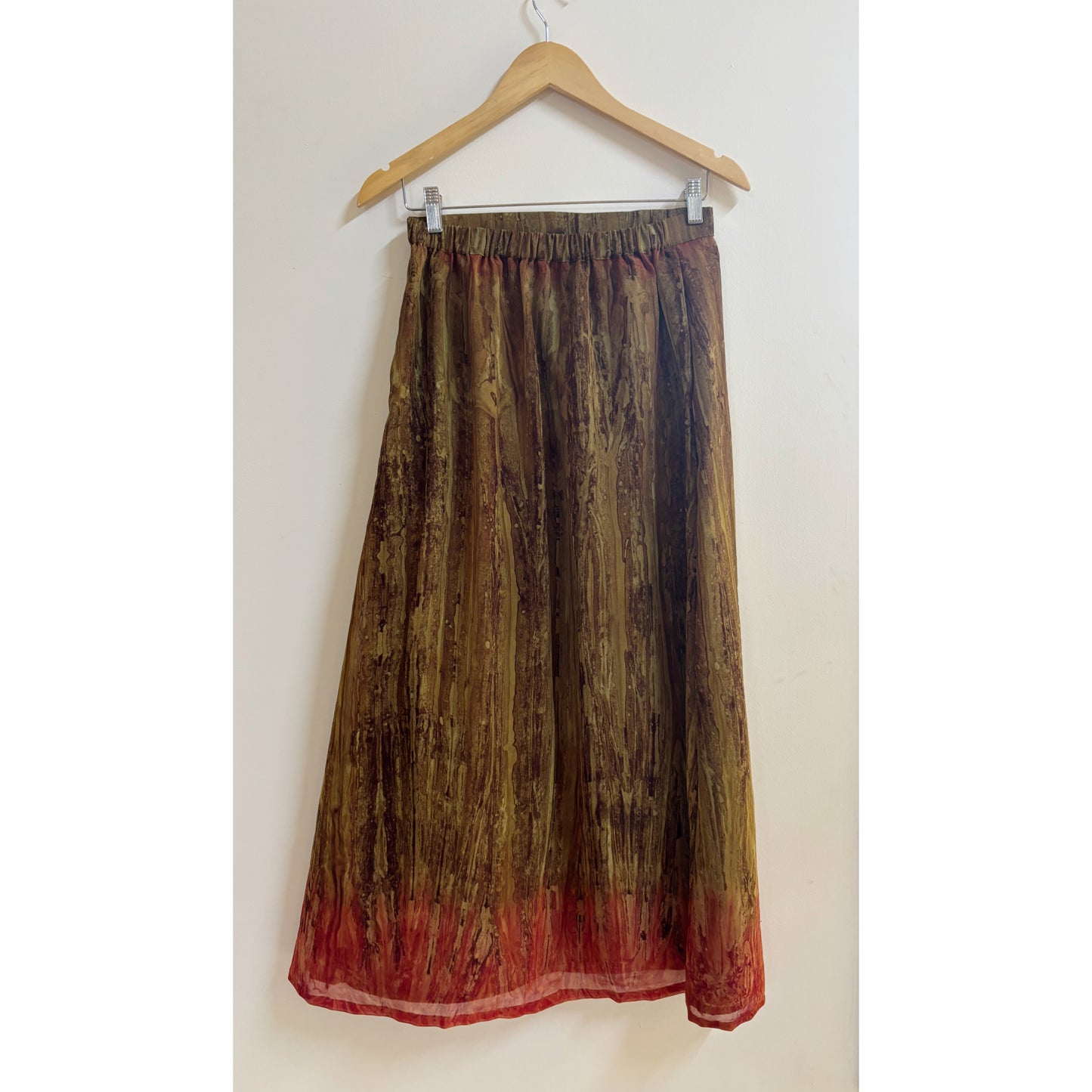olive and burnt orange-red tones set