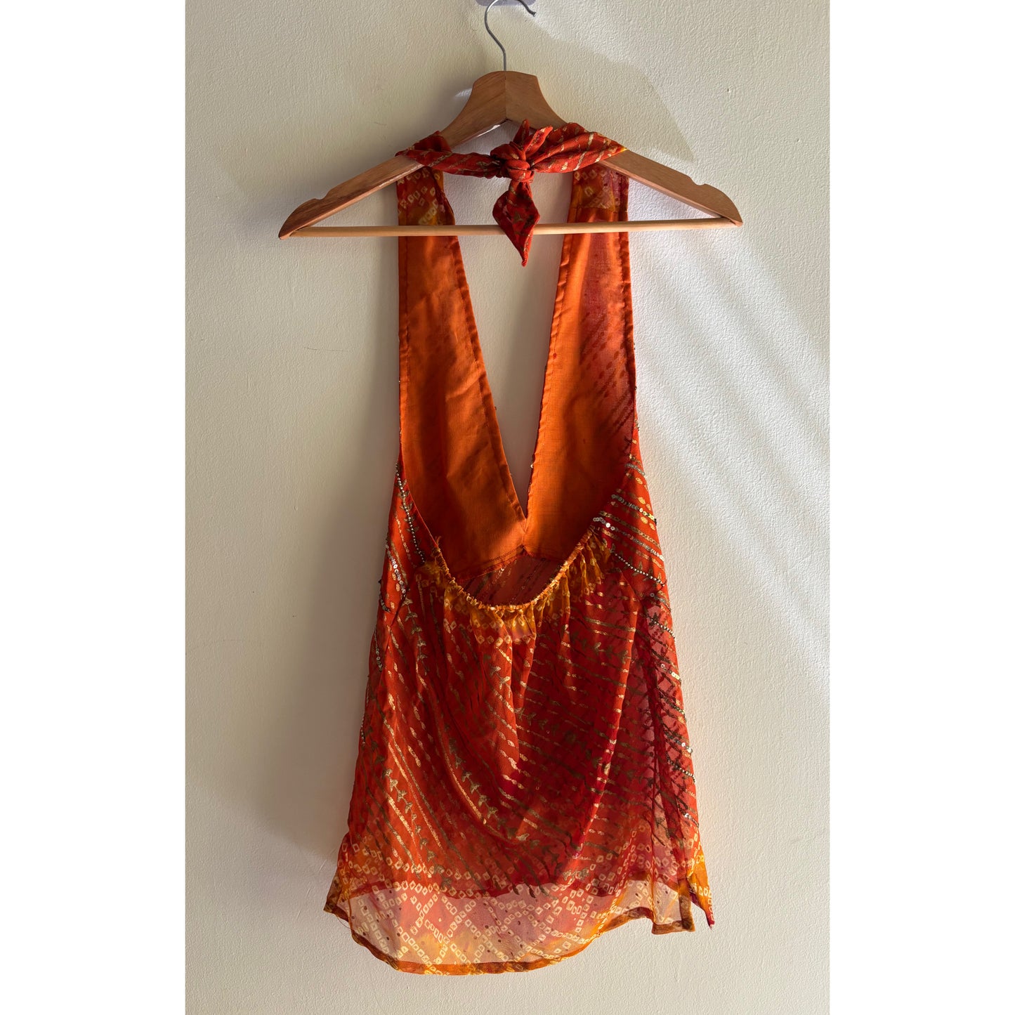 Bandhani sun hues halter neck