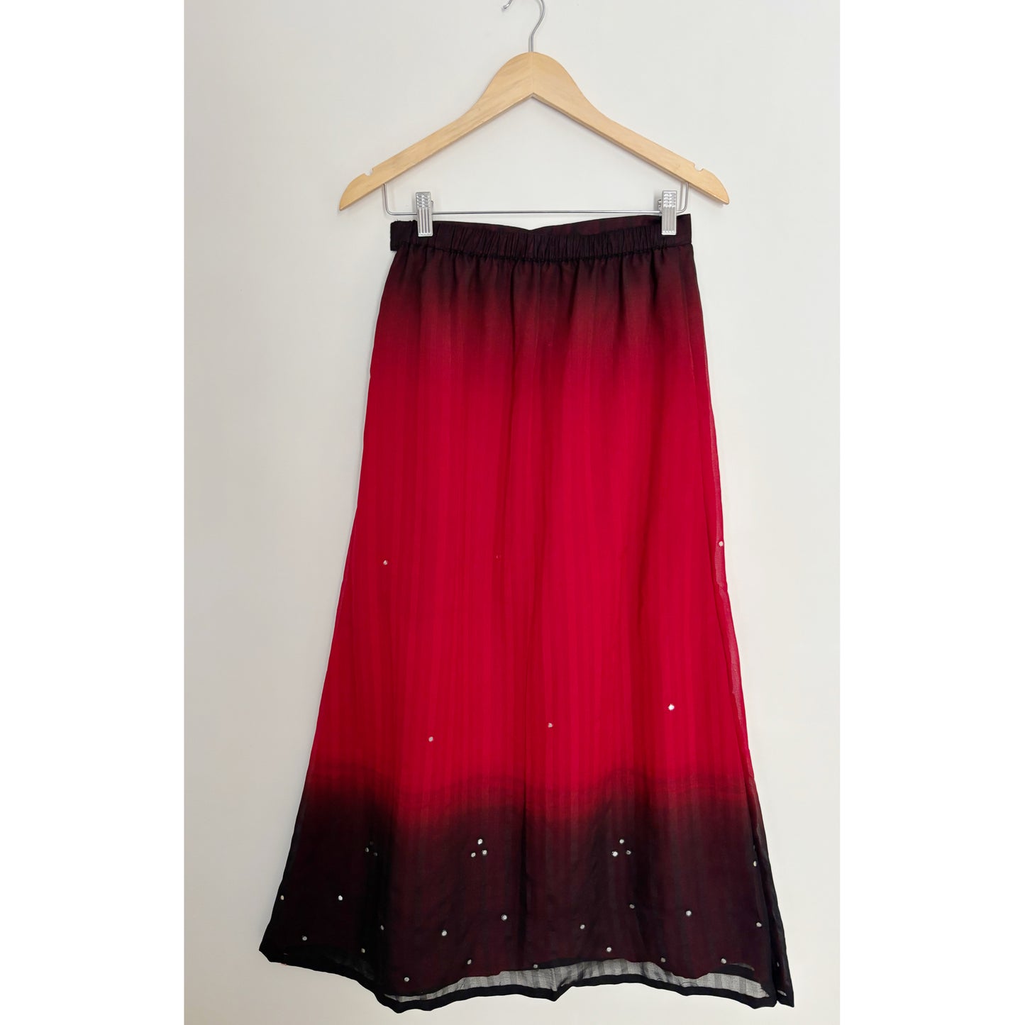 Black & Red Ombre Mirror Work Set