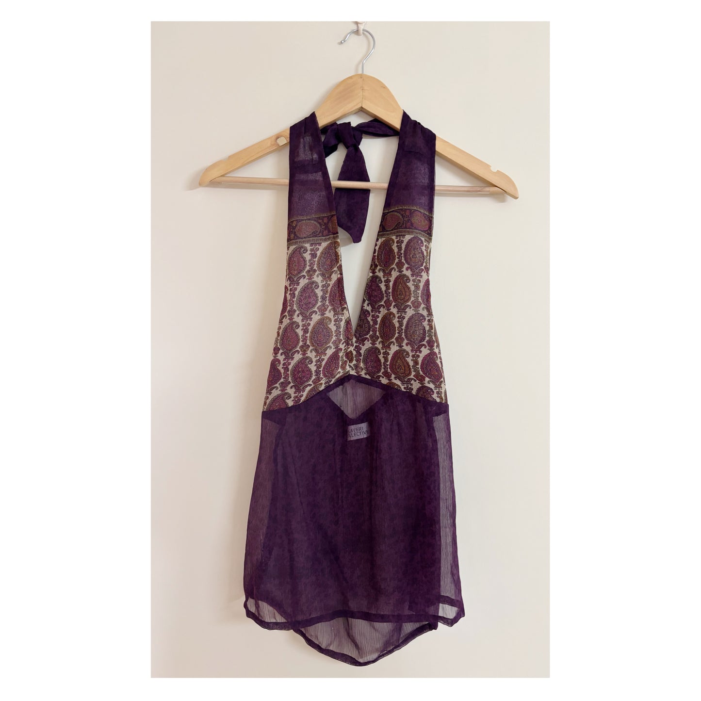 Paisley purple halter neck