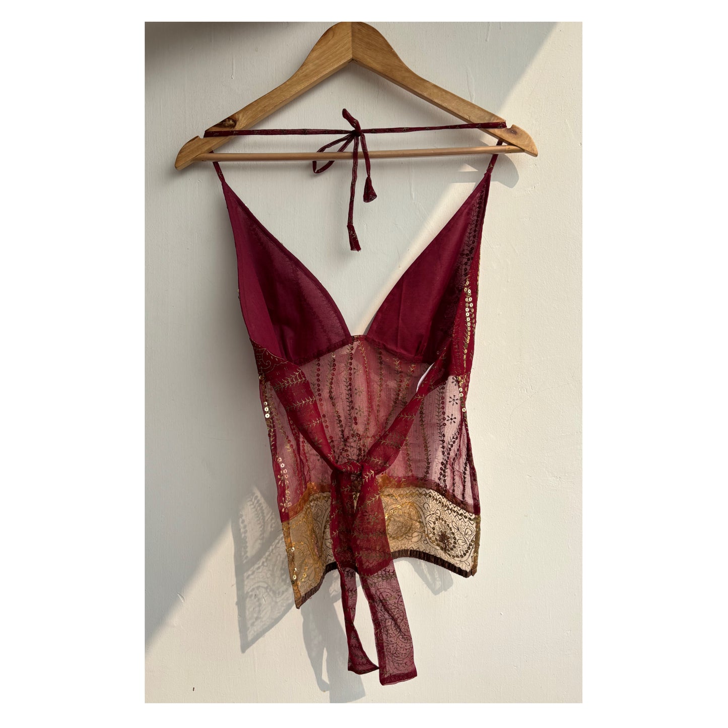 Maroon starlight top