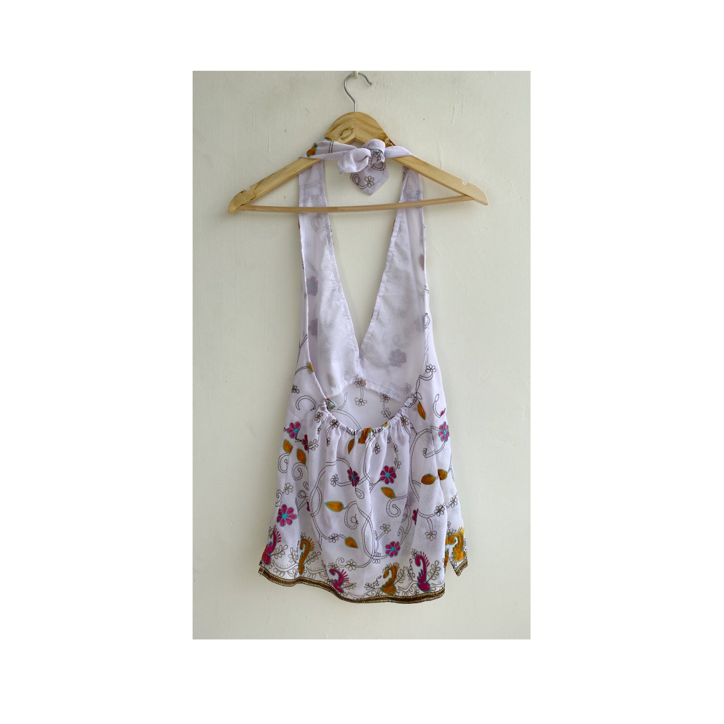 Rabari work inspired halter top