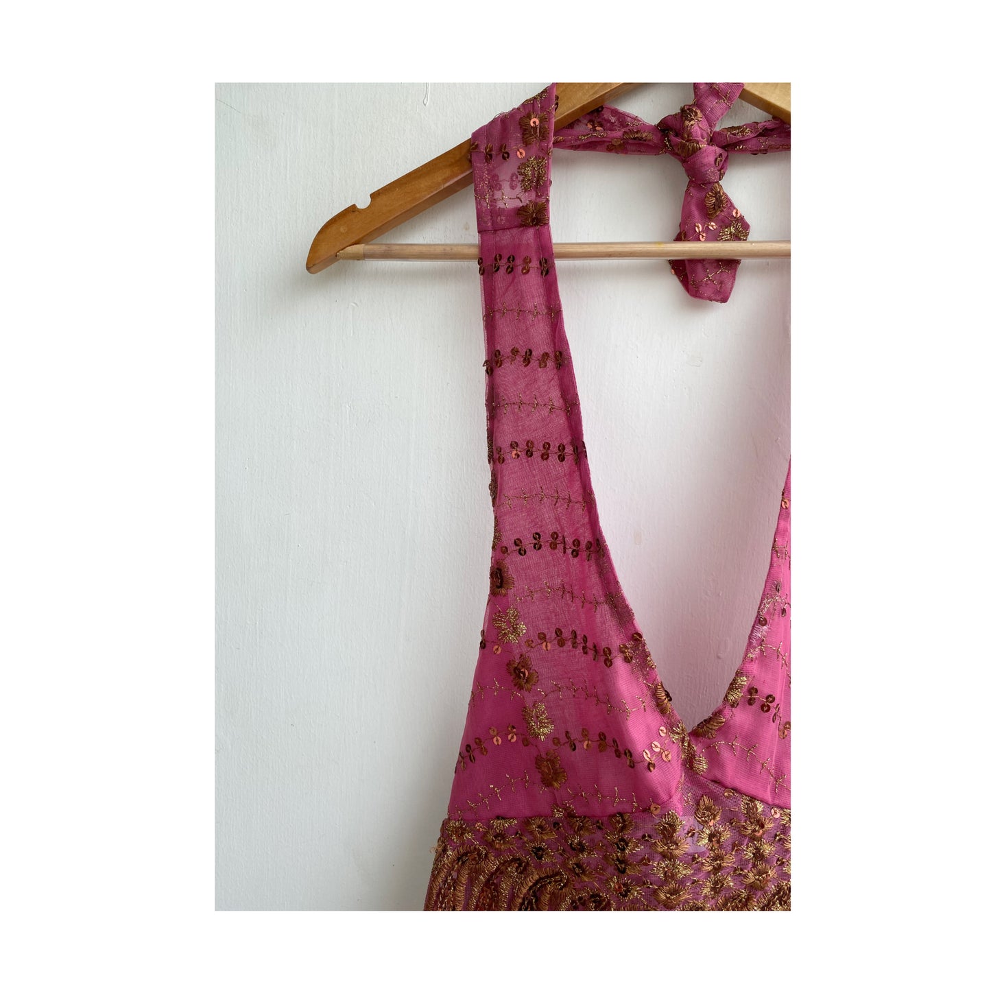 Vintage paisley embroidered top