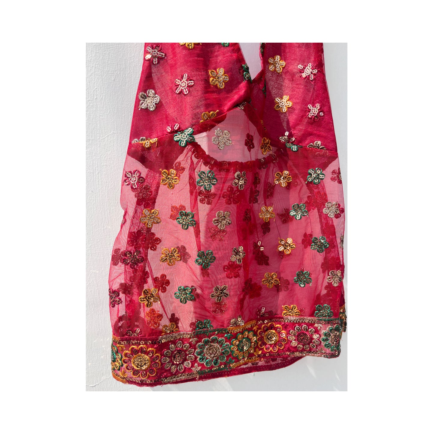 Red floral motif