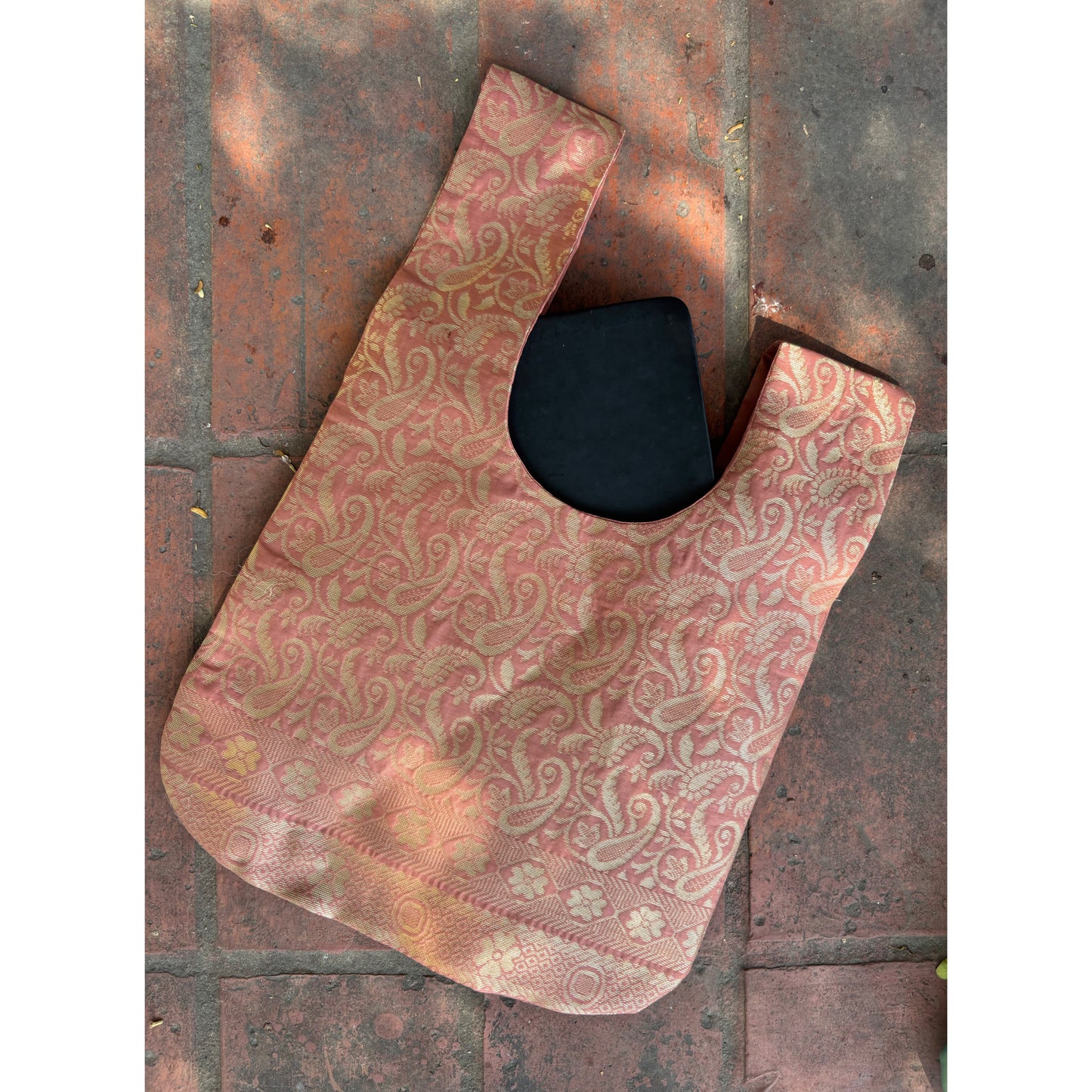Peach gold potli bag