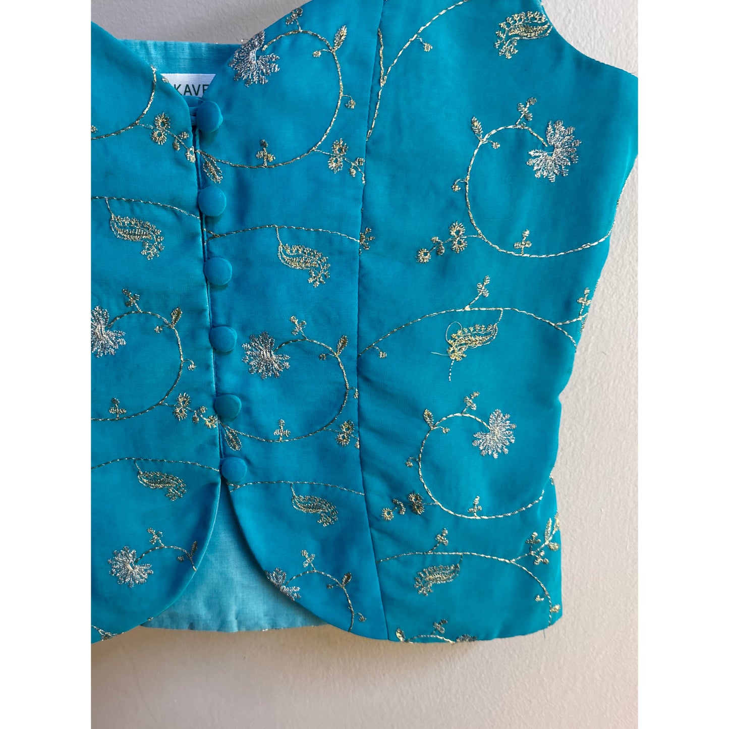 Turquoise princess panel corset