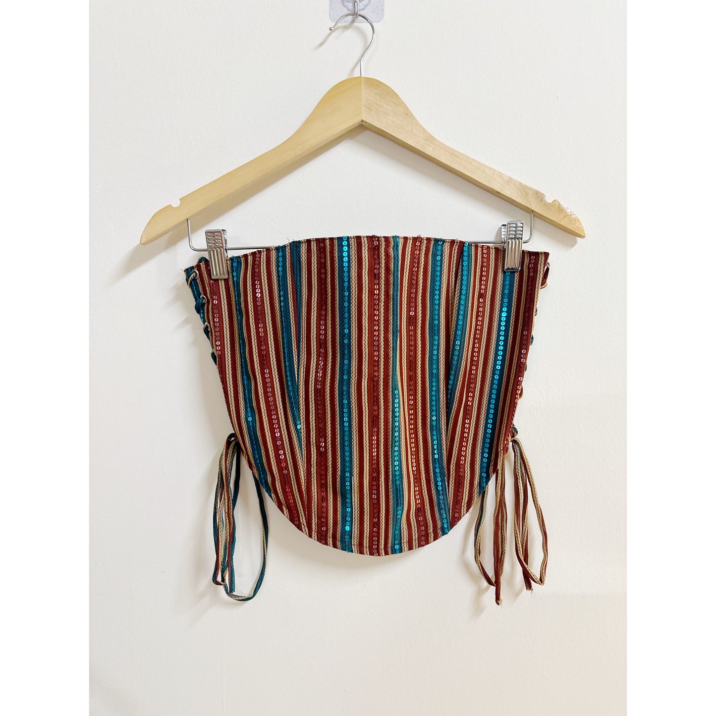 Multi colour sequins corset