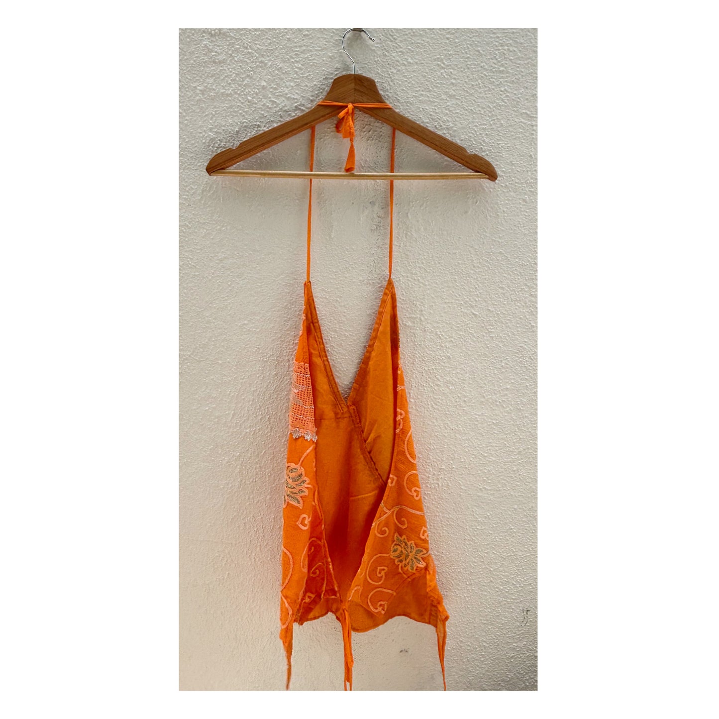 Eternal orange embroidered top