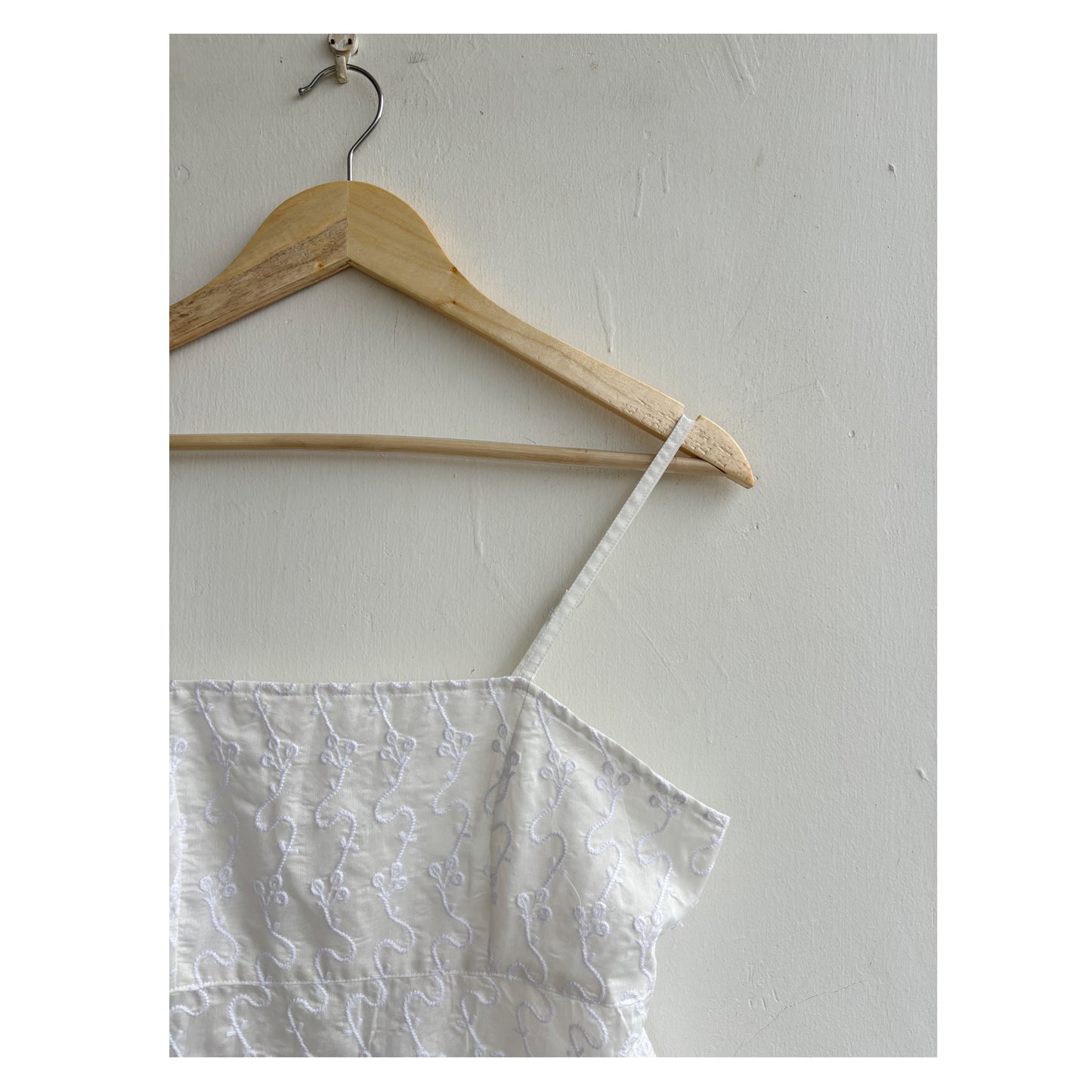 Classic white embroidered top