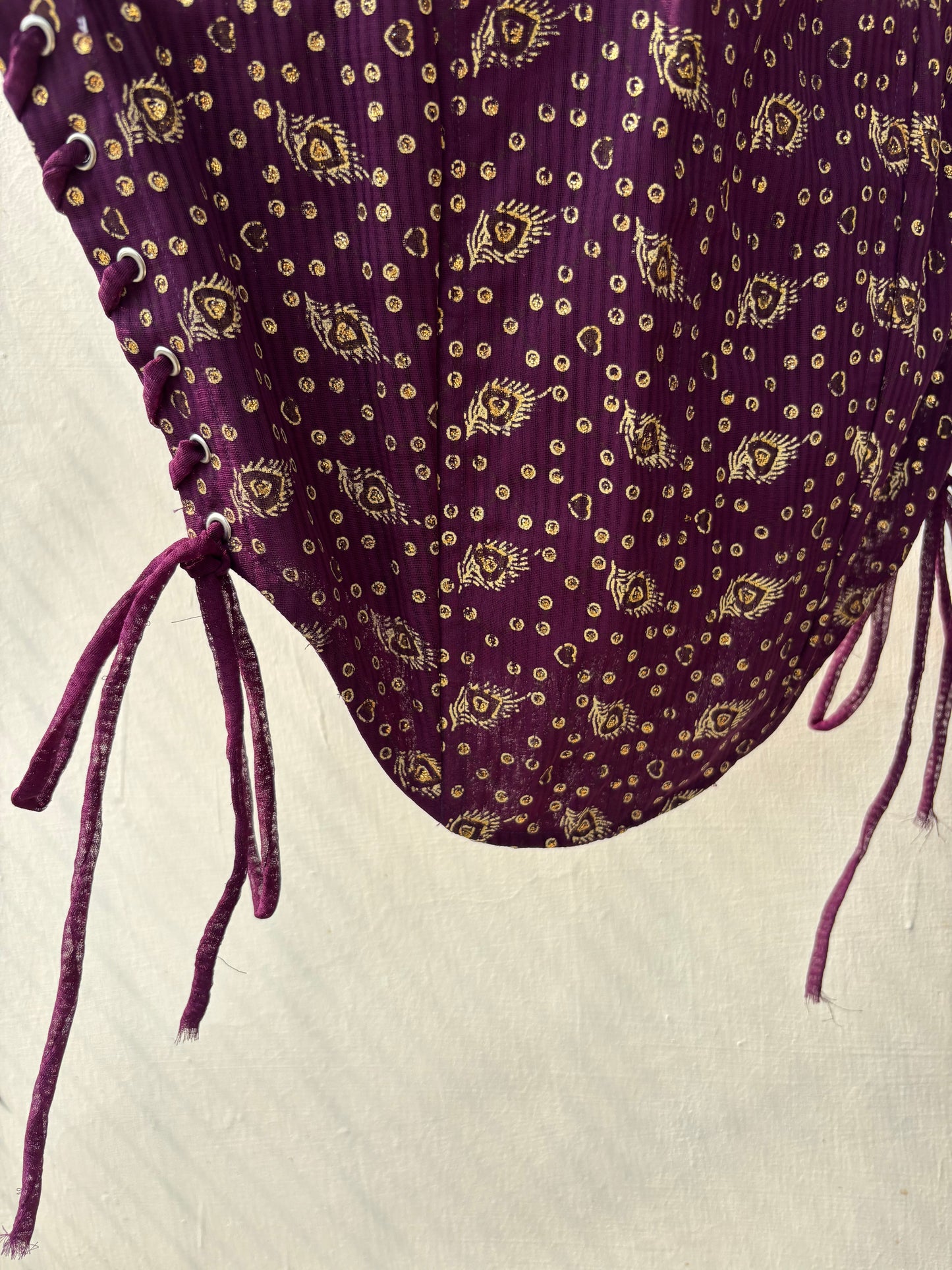 Purple with golden motif corset