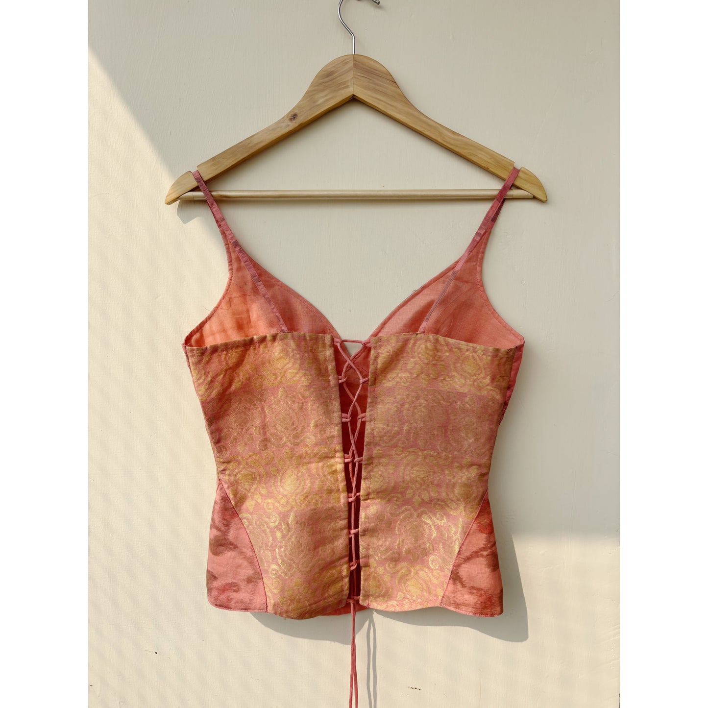 Pink self design corset