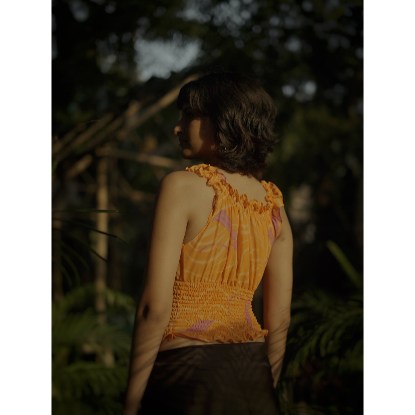 Marigold swirl top