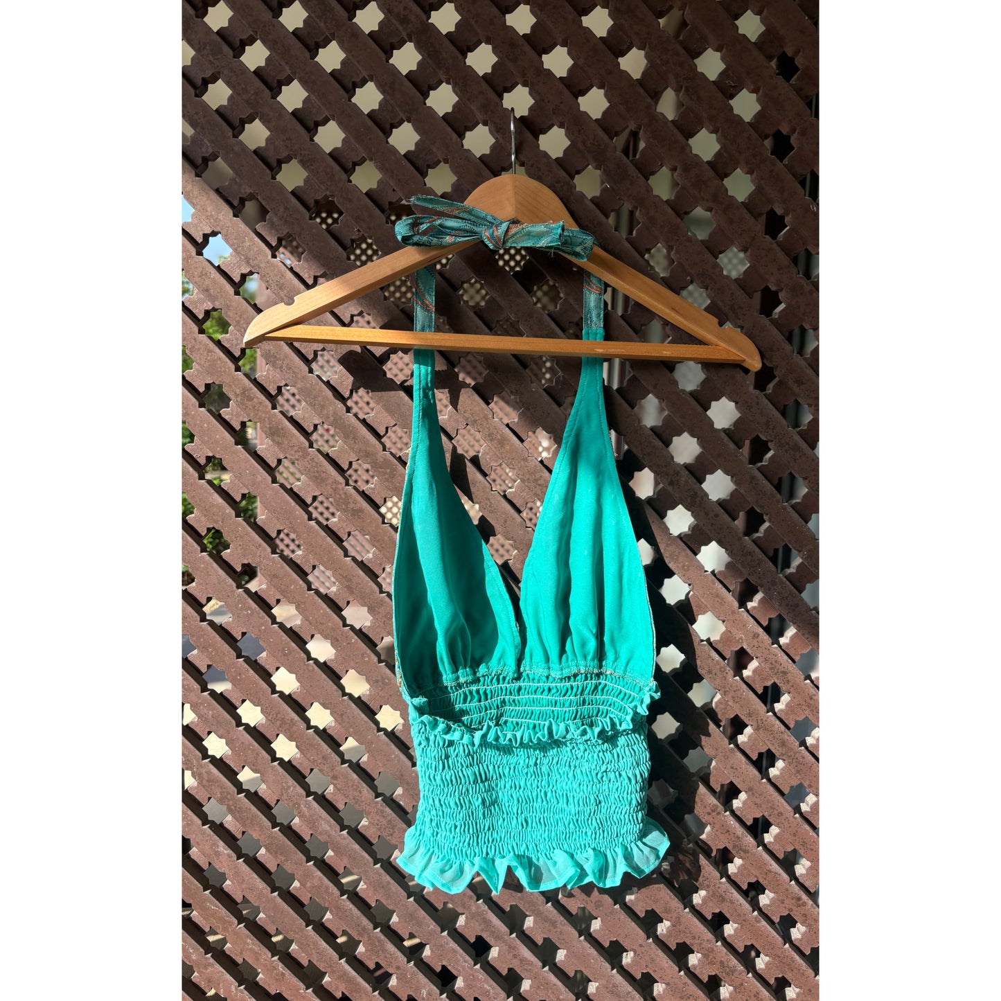 Sage Green Paisley Dream Halter Top