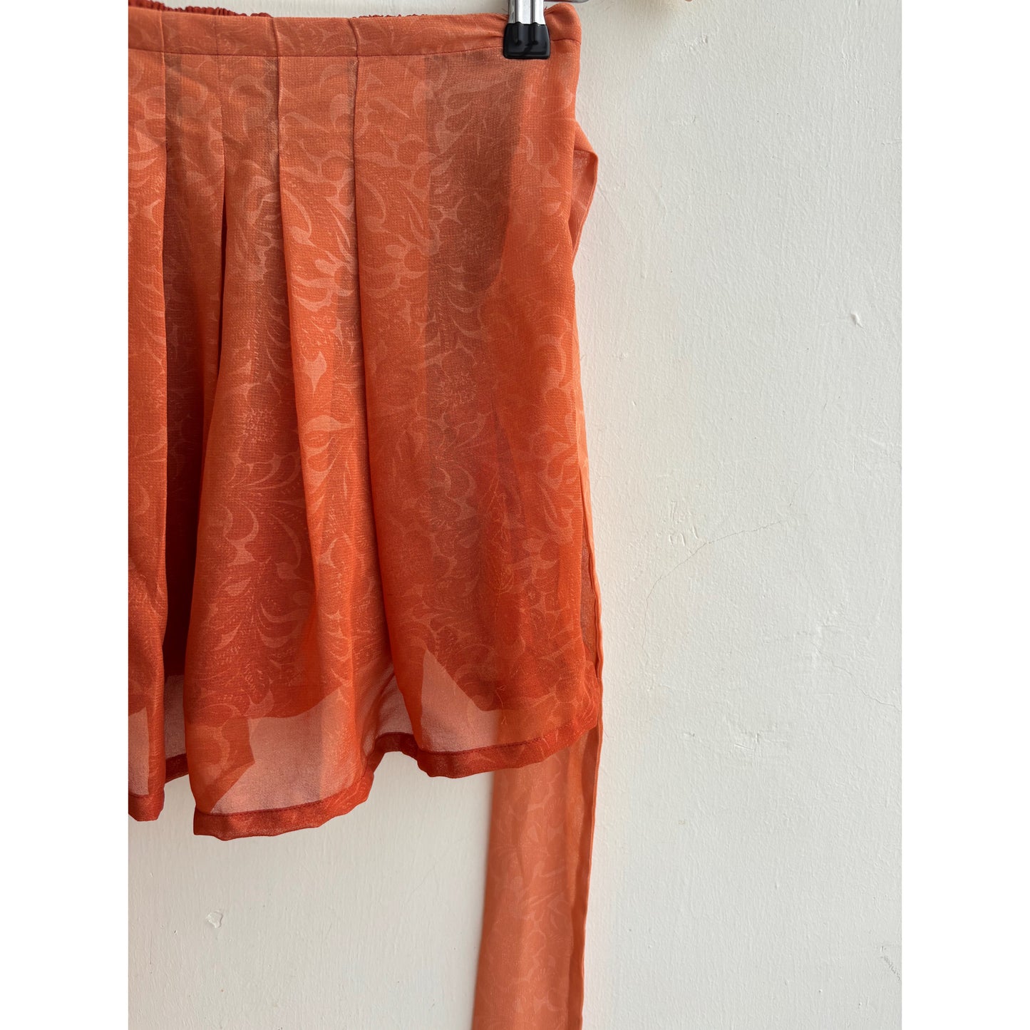 Orange self design top