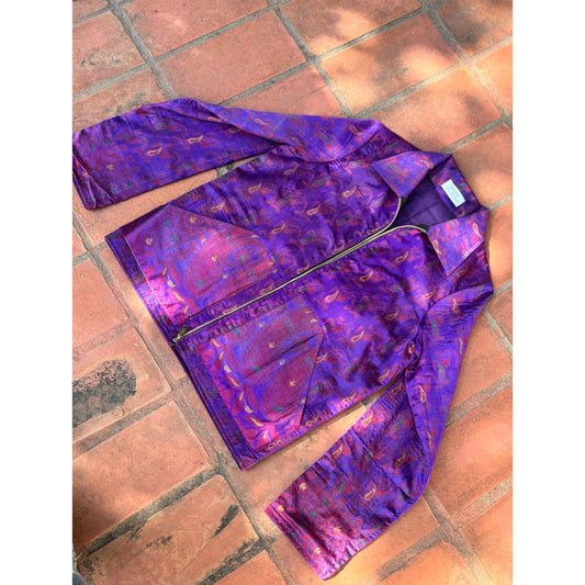 Electric purple ikat sheen