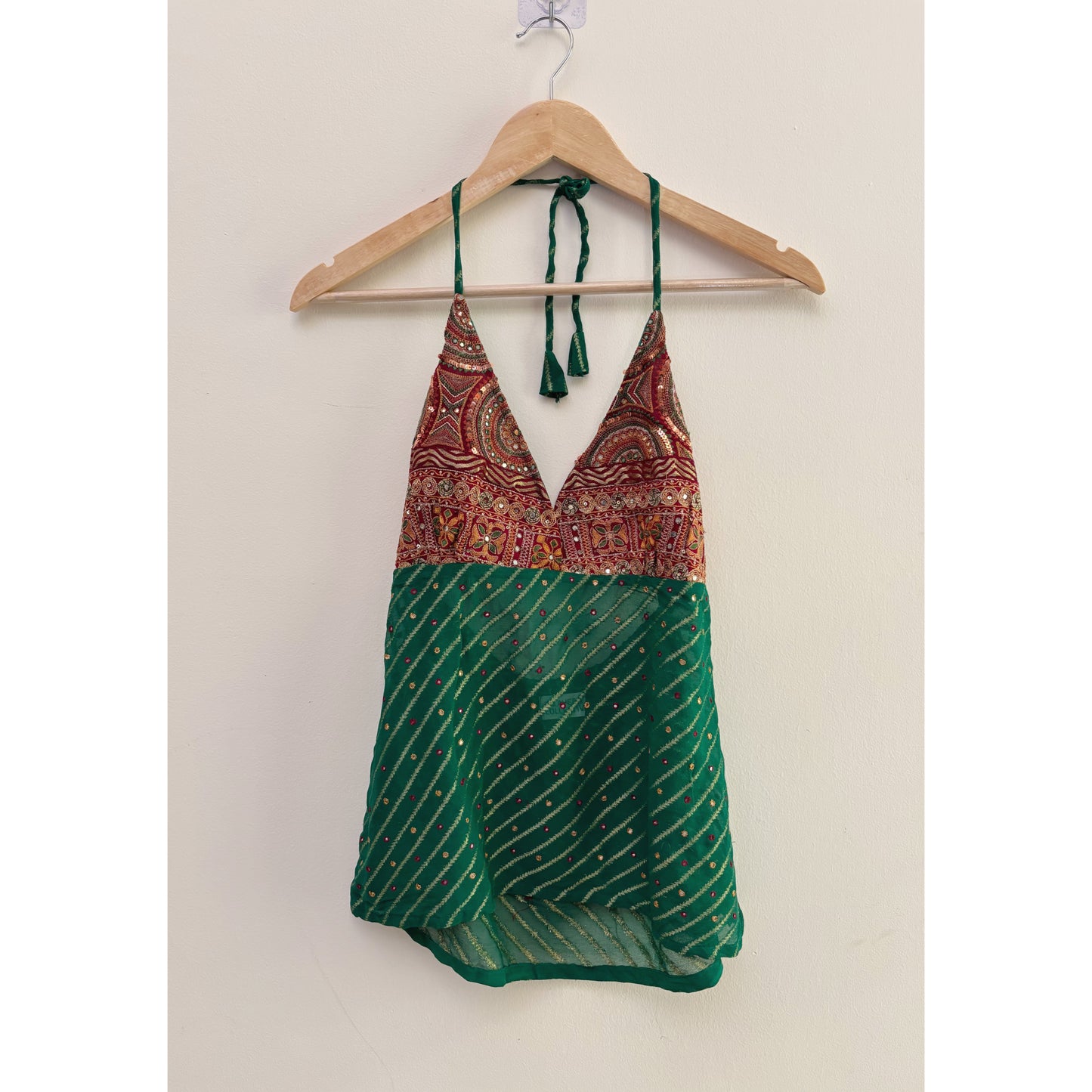 Rabari embroidered halter neck top