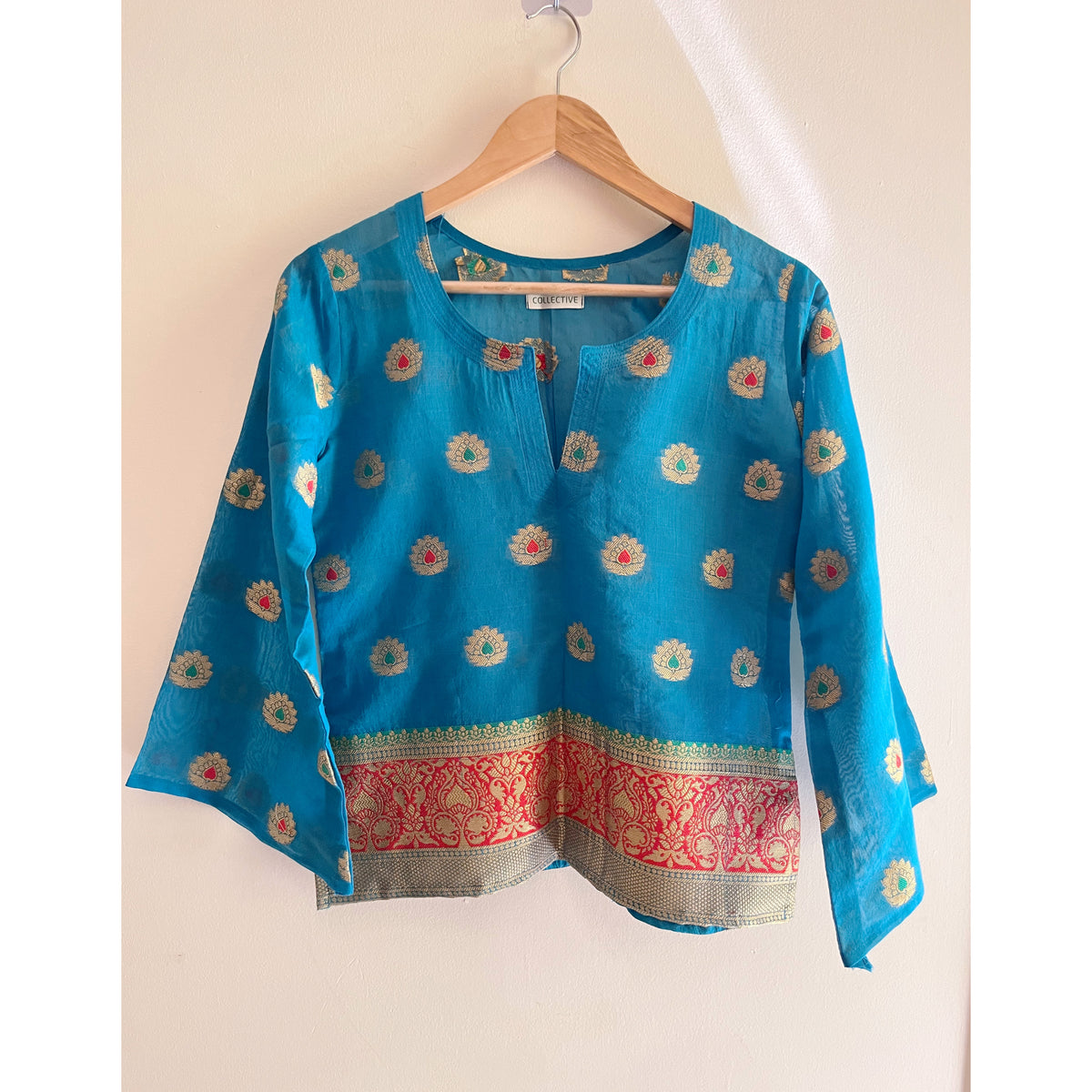 Blue butti kurta