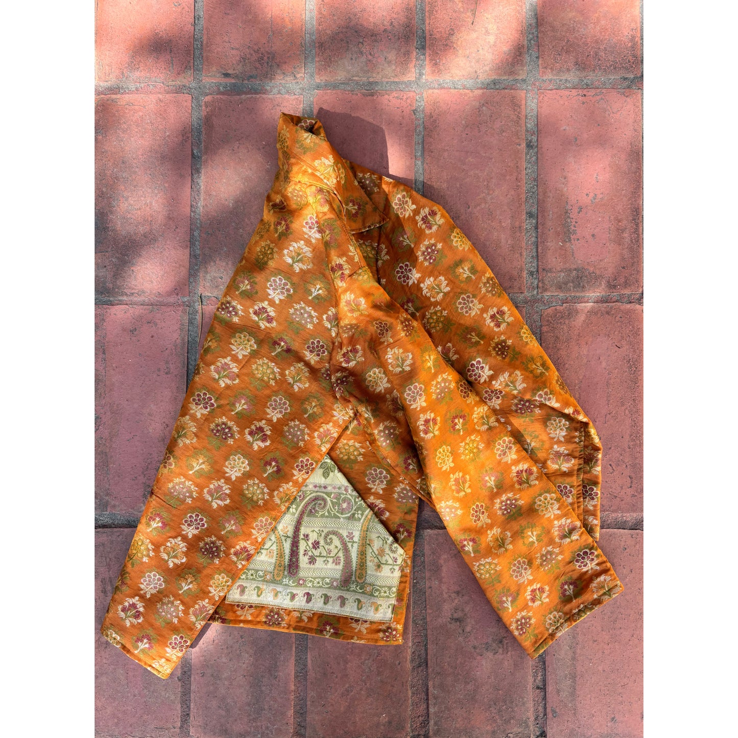 Rust floral with paisley pockets